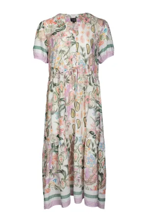 Sporty Gear Dress | Olive Lilac Border | 6512C1