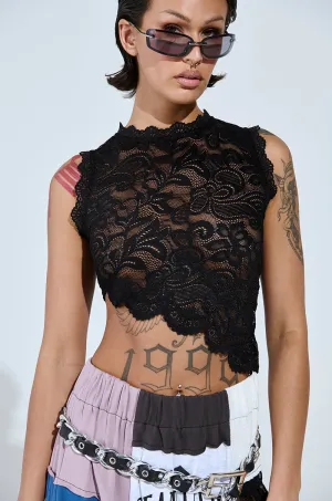 WrinkleFree Material Ergonomic Shape FREE FALLING LACE TOP
