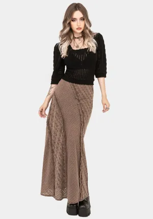 Shape Enhancing Summerisle Cotton Broderie Detail Midaxi Skirt