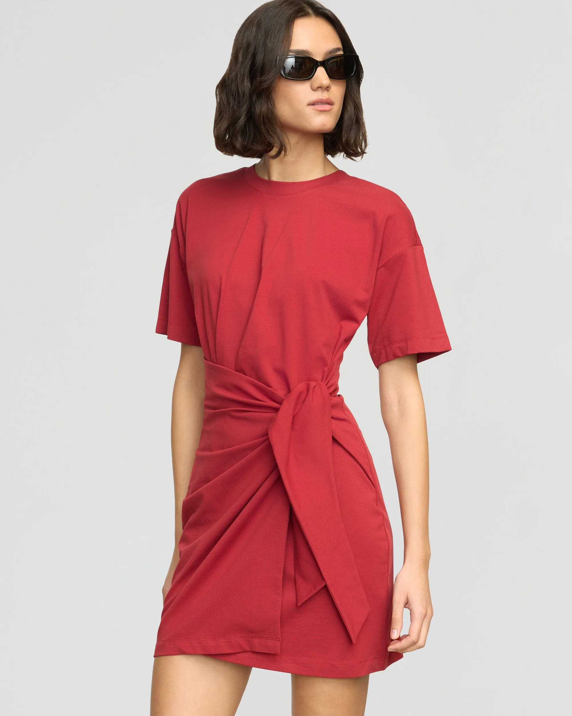 Fallon Organic Cotton T-Shirt Wrap Dress Power Vibe