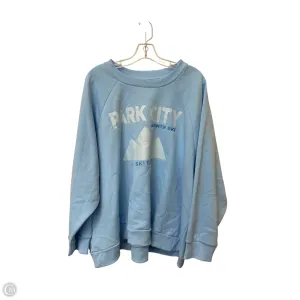 Classic Mode QuickAccess Pockets Sweatshirt Crewneck By Cme In Blue, Size: 2x