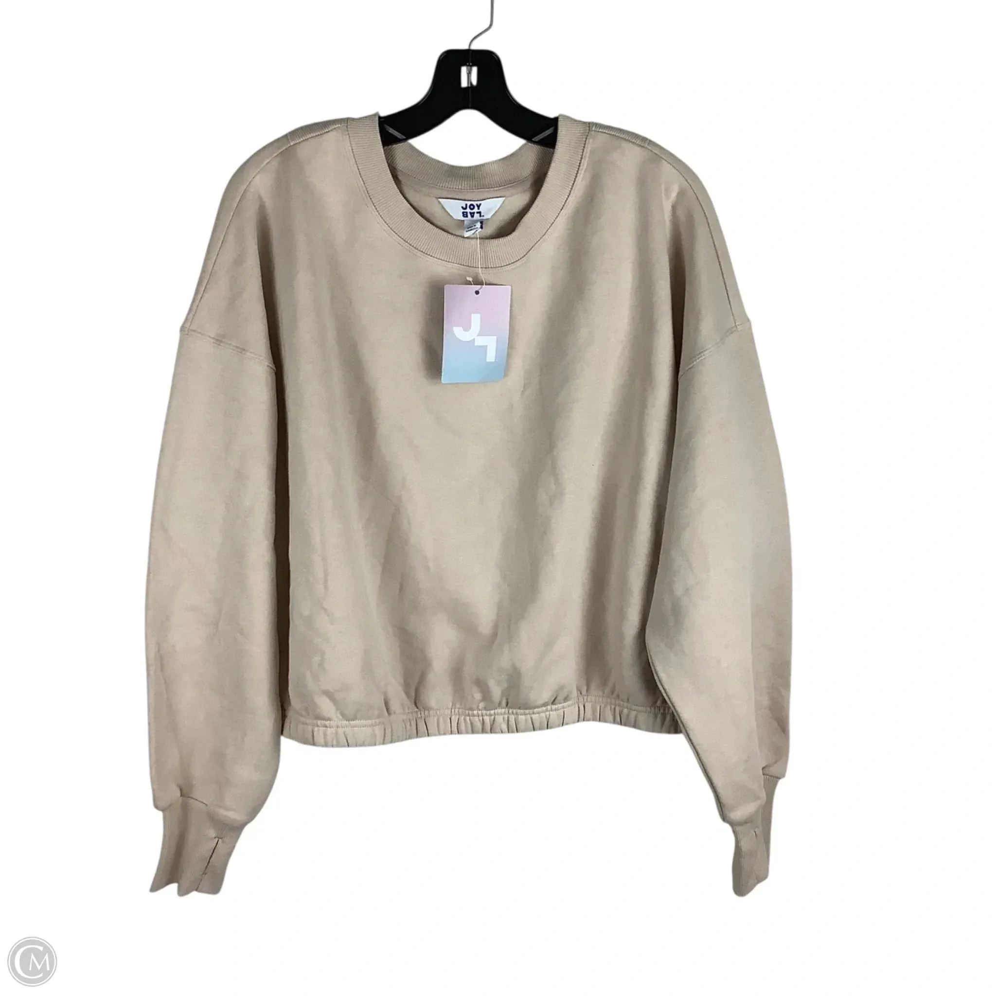 Simple Fashion Athletic Sweatshirt Crewneck By Joy Lab In Tan, Size: Xl