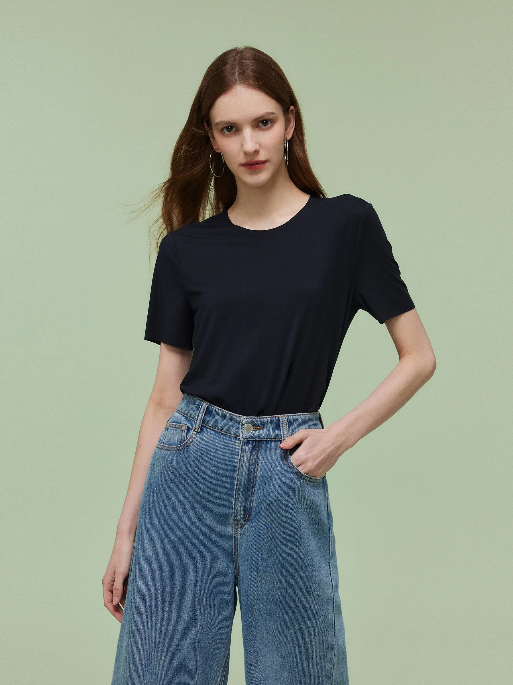 Cozy Vibes Organic Cotton Construction Two-pack (Black & White) Modal Round Neck Unisex T-Shirt