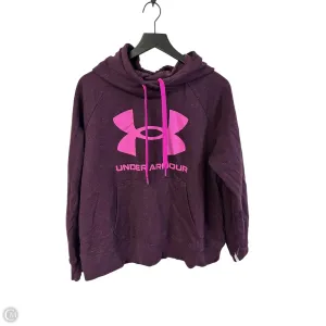 Sweatshirt Hoodie By Under Armour In Purple, Size: 1x SweatWickingLining AntiStaticLining