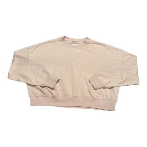 Pure Tone Sweatshirt Crewneck By Aerie In Tan & White, Size:Xs