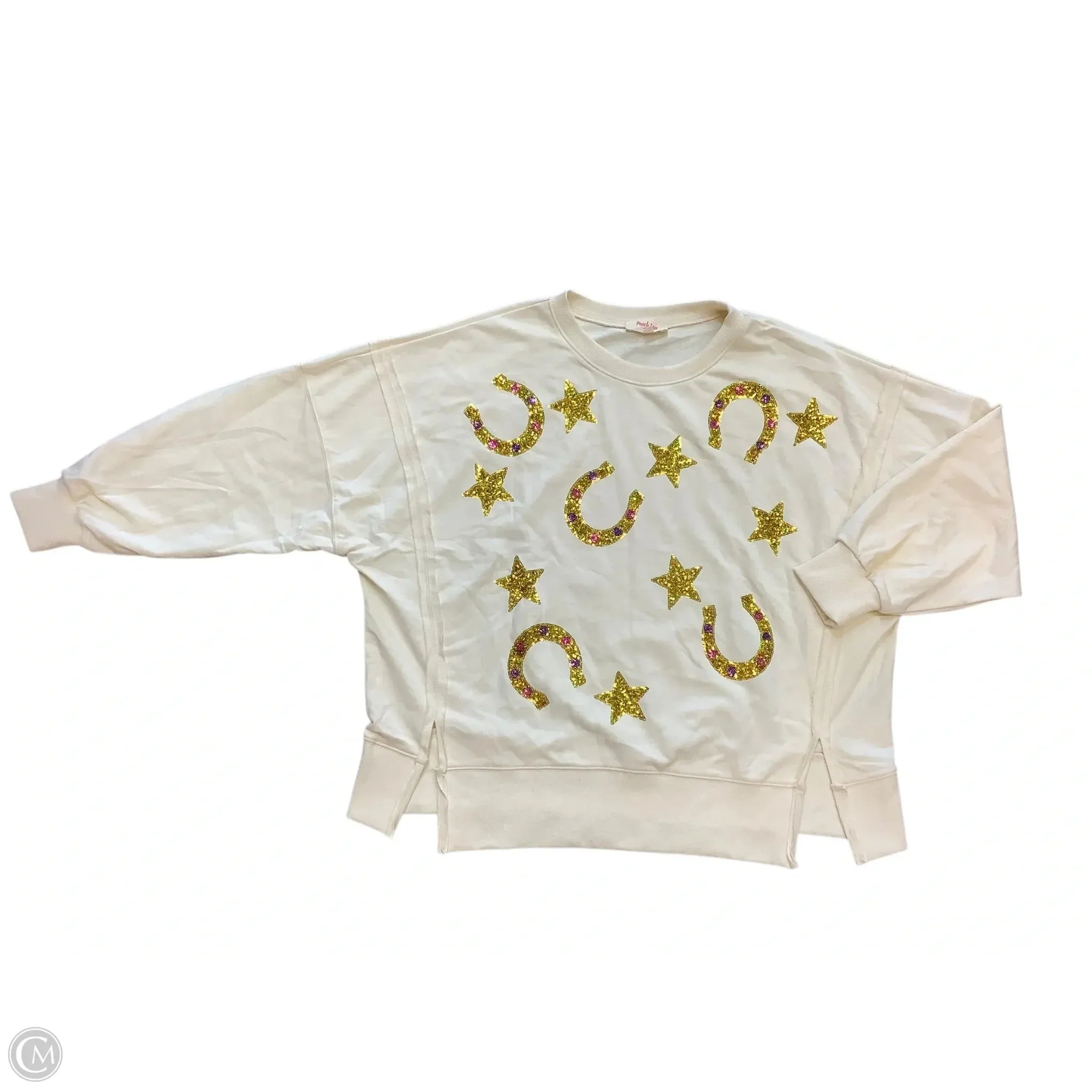 Sweatshirt Crewneck By Clothes Mentor In Yellow, Size: L City Casual