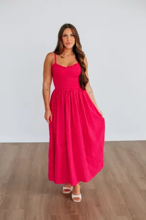 Krystina Gingham Dress Steel Frame