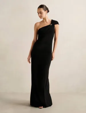 Bloom Arch Stage Ready Robyn One Shoulder Jersey Maxi Dress