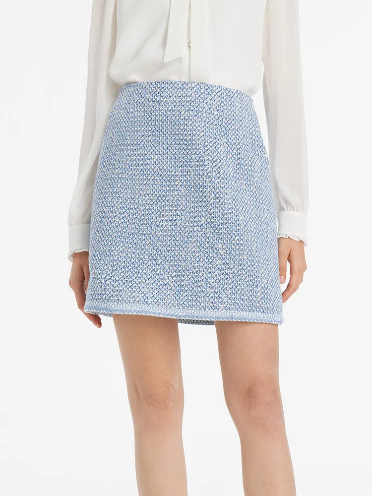 Subtle Mood Blue A-Line Women Skirts With Pockets