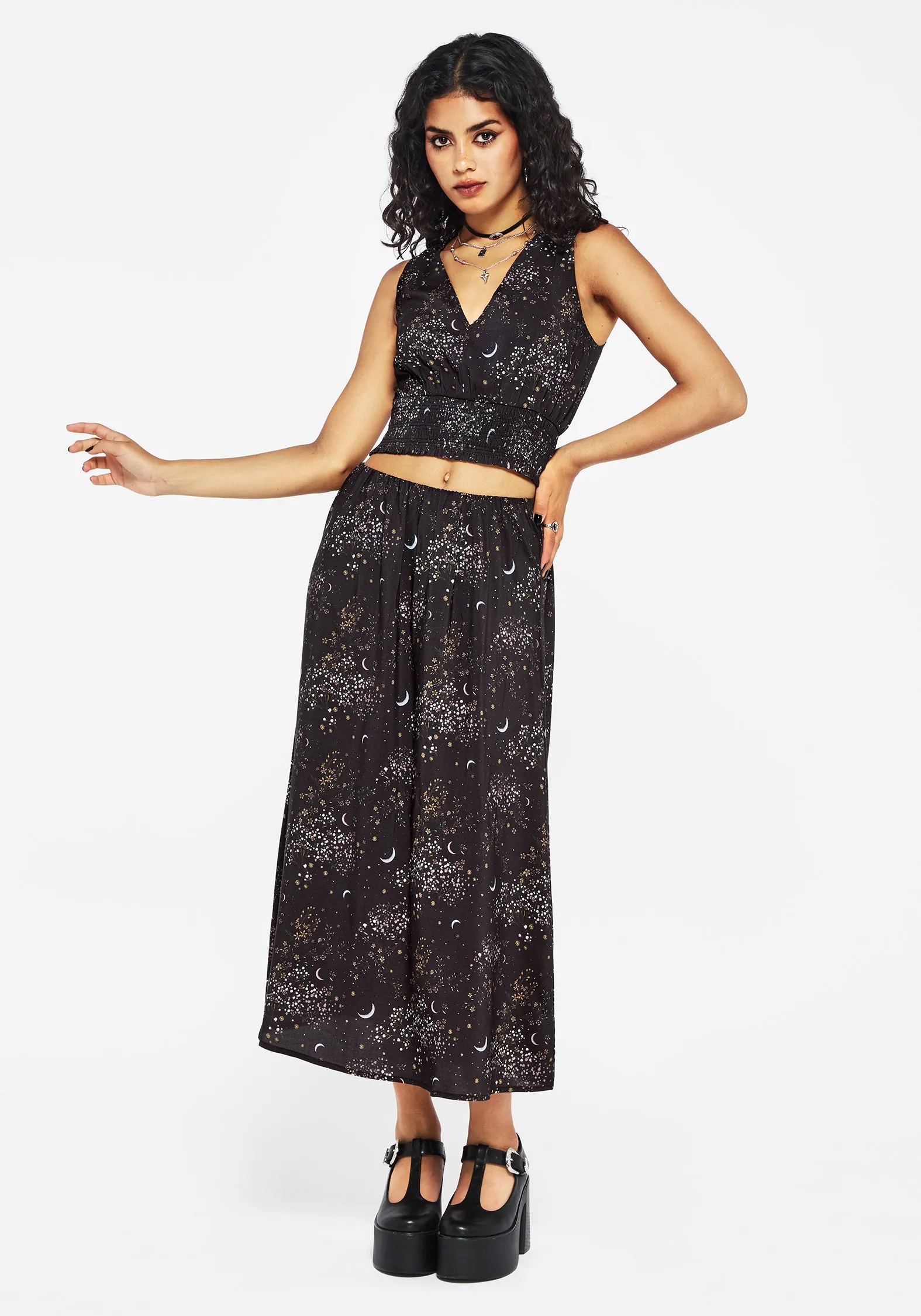 Sporty Edge Peaseblossom Celestial Midi Skirt