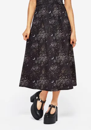 Peaseblossom Celestial Midi Skirt Modern Combo Synthetic Blend