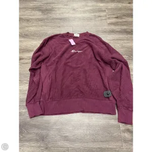 Wonder Fit River Flow Sweatshirt Crewneck By Champion In Maroon, Size: M
