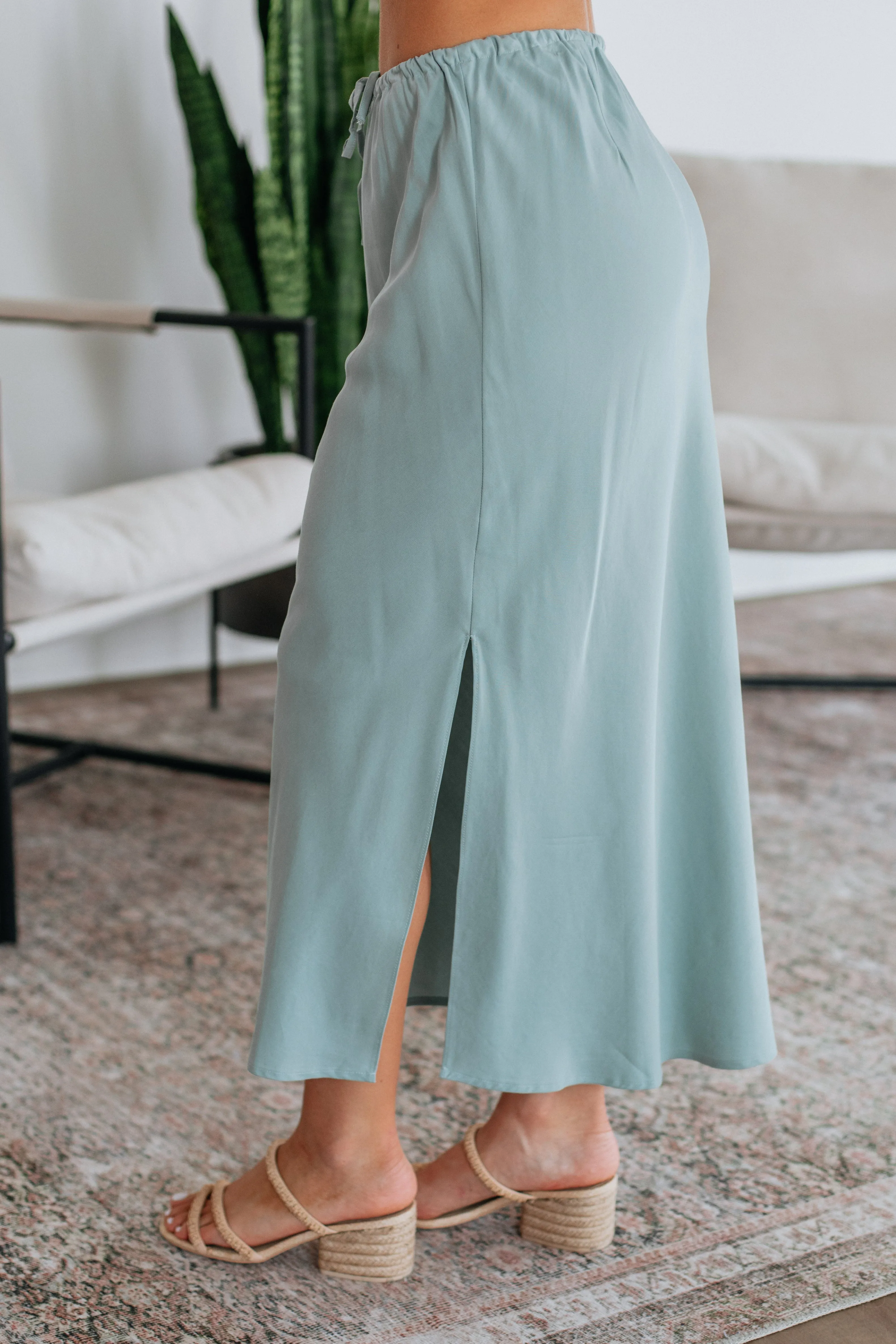 Patience Skirt - Dark Sage Easy Care
