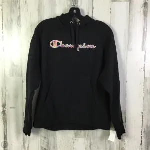 ShrinkResistant Tencel Blend Fabric Sweatshirt Hoodie By Champion In Black, Size: L