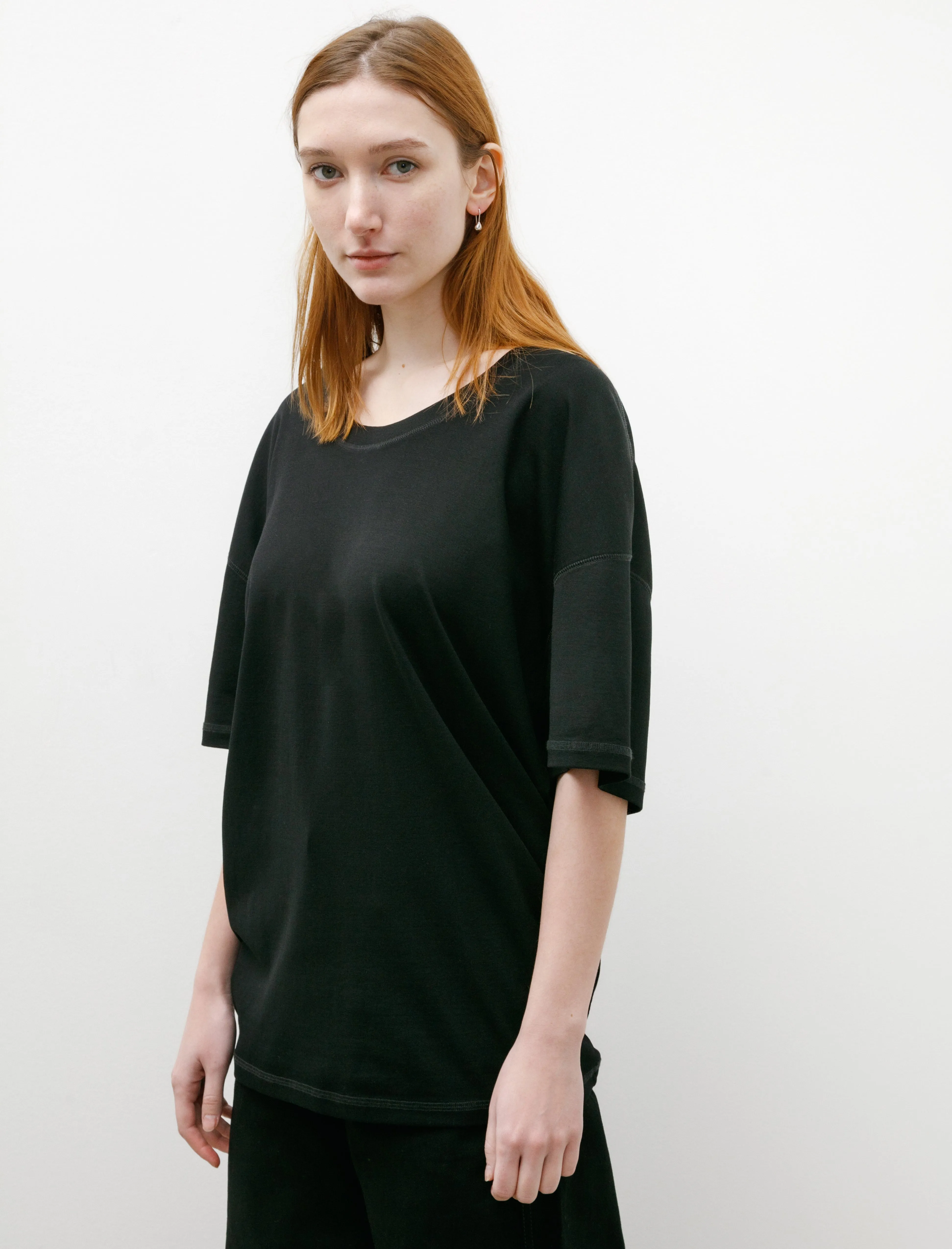 Run Glow Rib T-Shirt Black