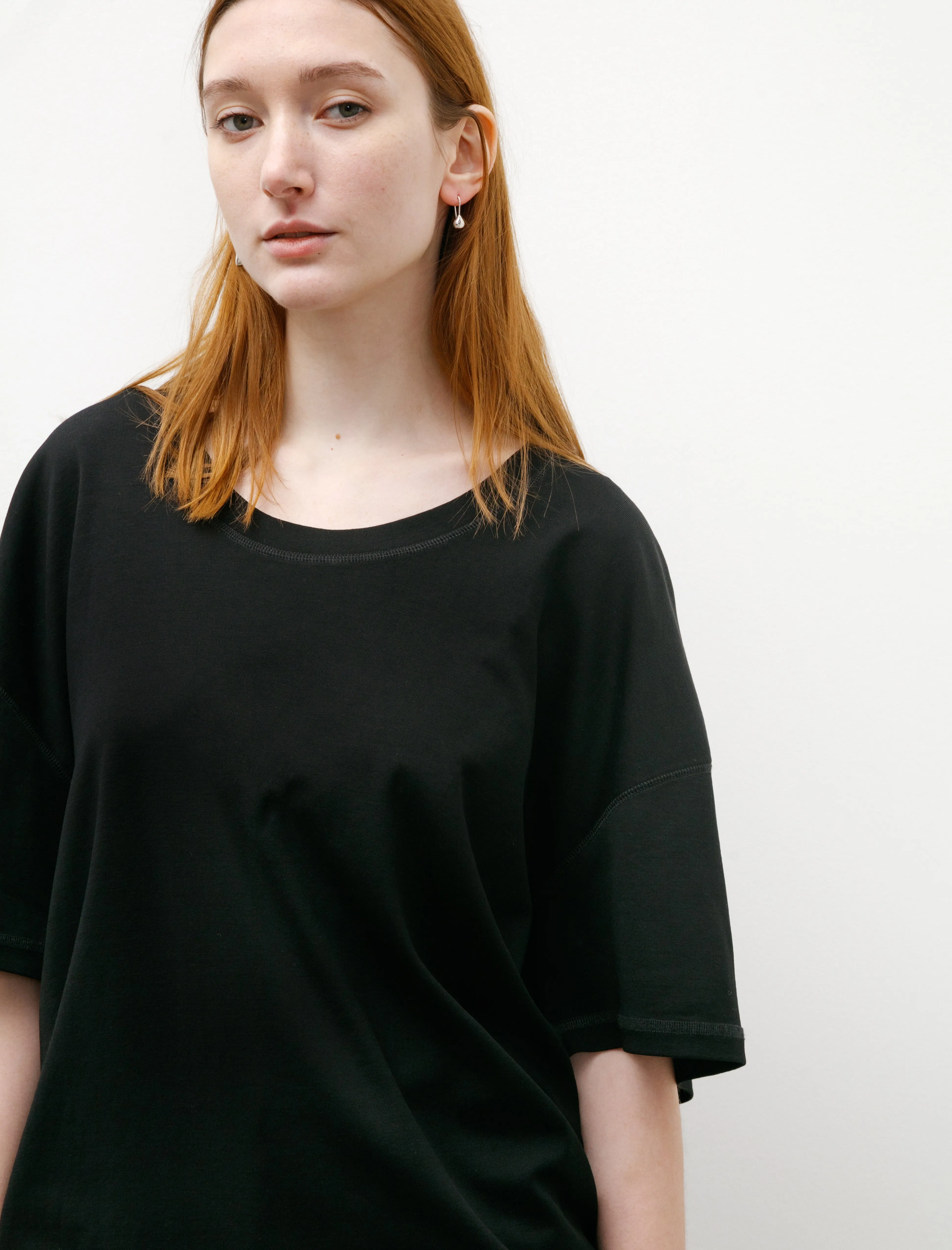 Rib T-Shirt Black Peace Flow WrinkleFreeFabric