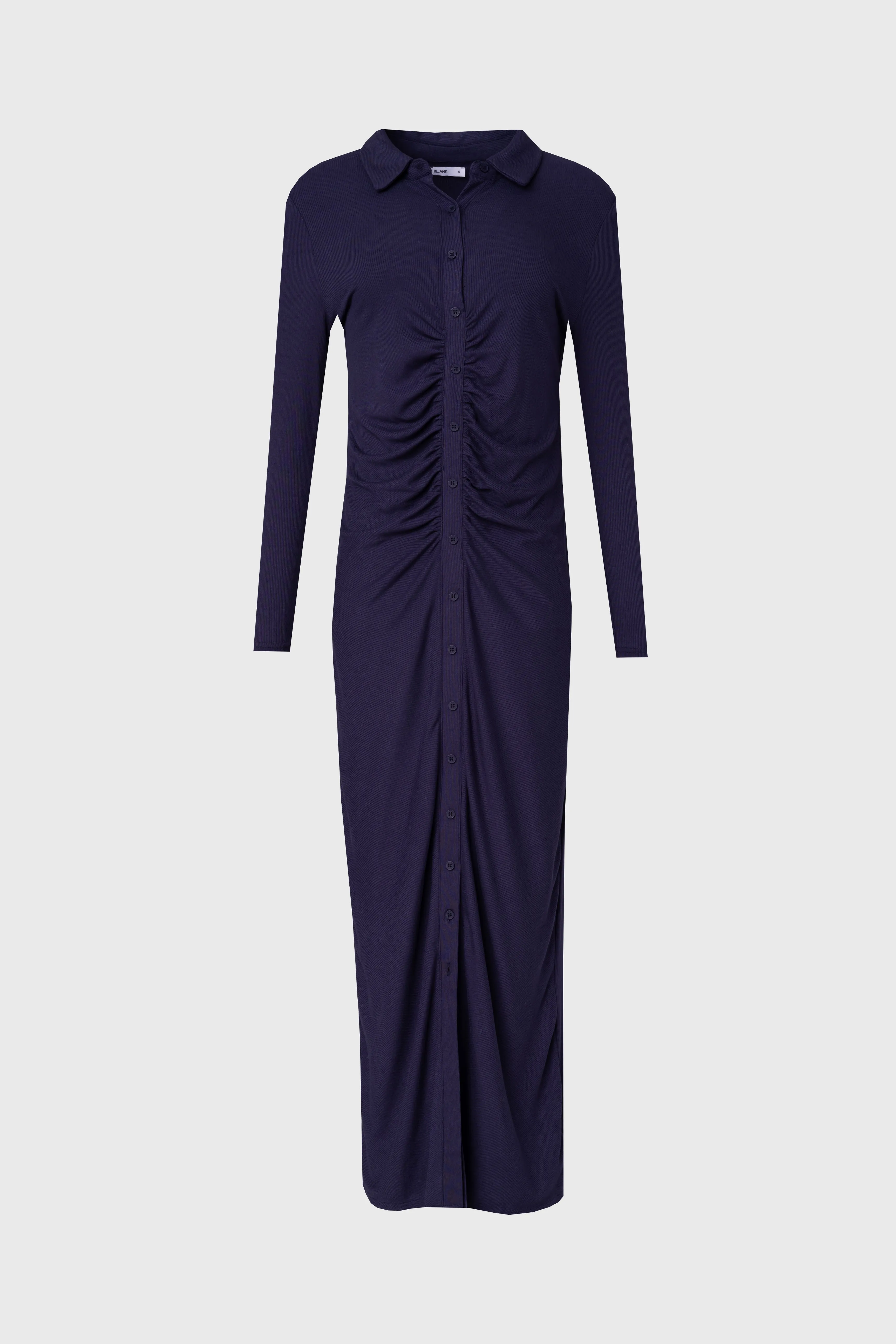 Compact Packable Design Fable Core Navy Ruched Cardi Maxi Dress