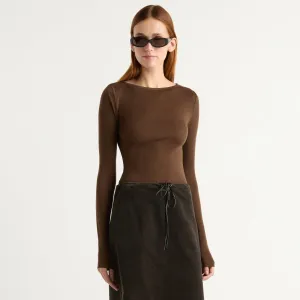 Casual Essential Wear Lana Tencel-Wool Semi-Sheer Tee