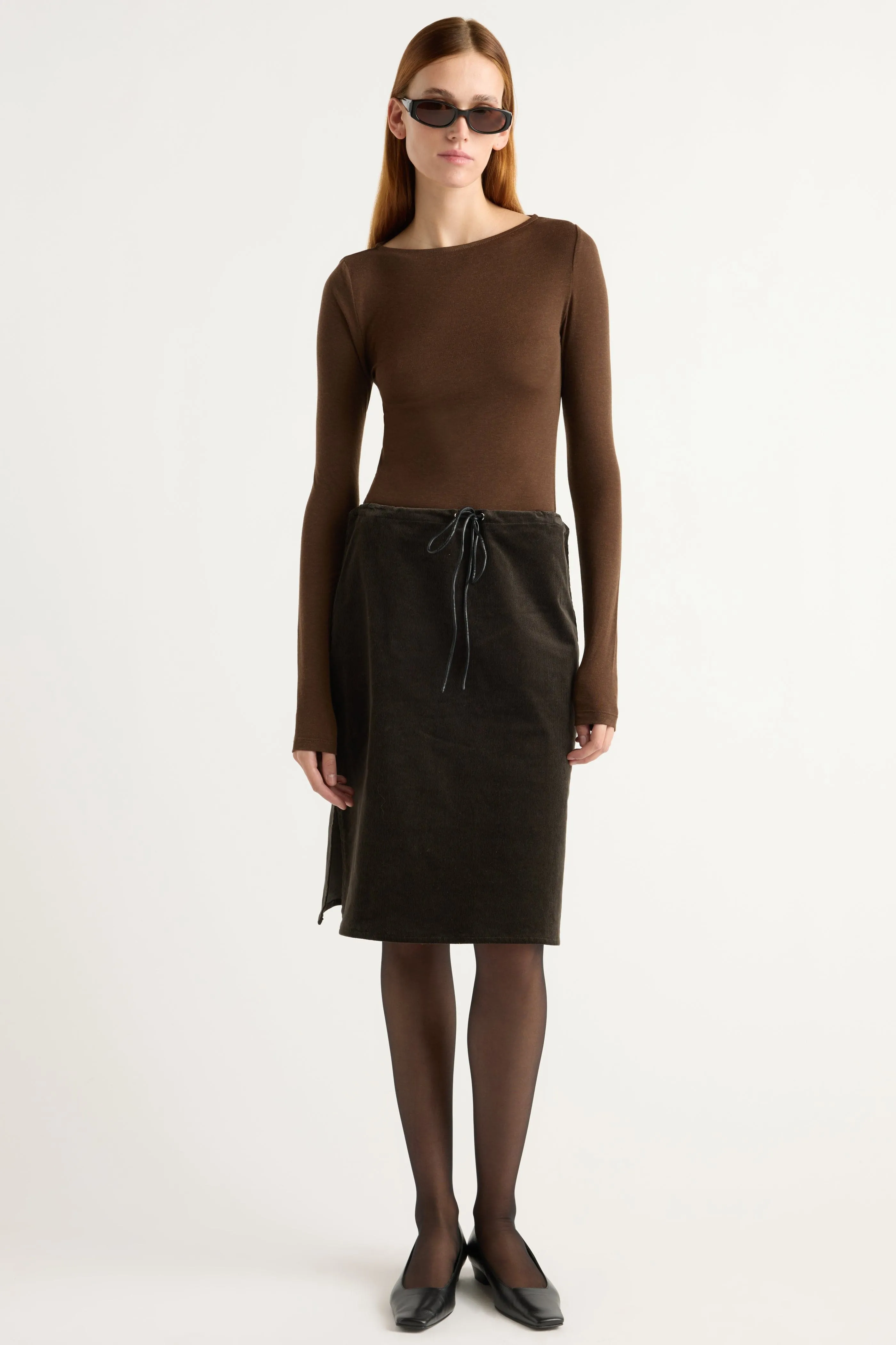 Lana Tencel-Wool Semi-Sheer Tee Easy Layering