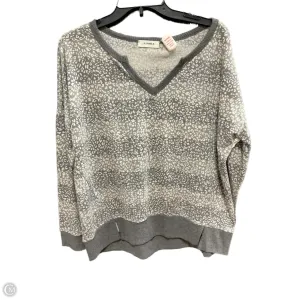 Athletic Sweatshirt Crewneck By Clothes Mentor In Grey & White, Size: S Zen Glow