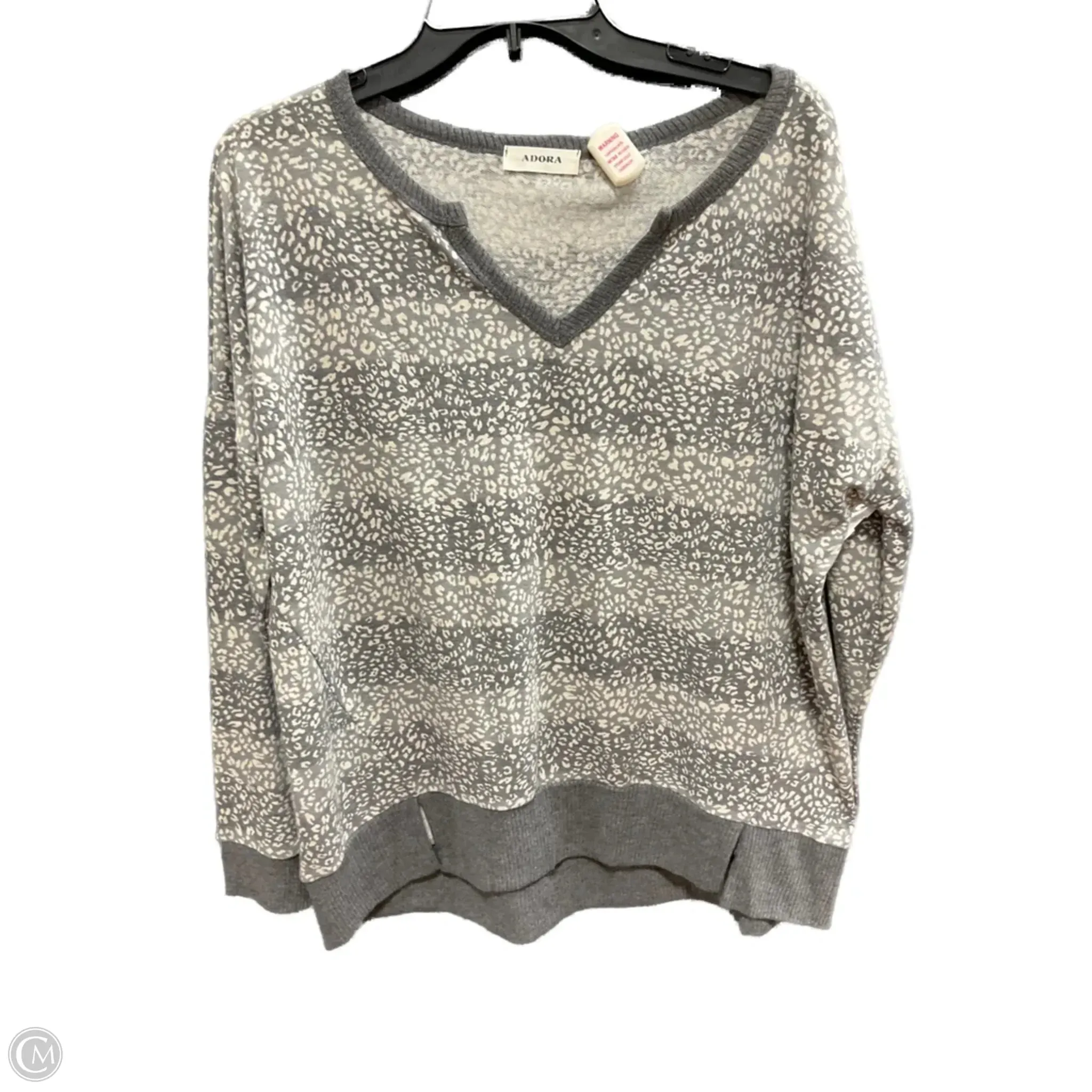 Athletic Sweatshirt Crewneck By Clothes Mentor In Grey & White, Size: S Zen Glow