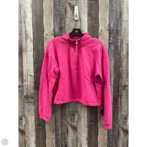 MultiFunctional Pockets Sweatshirt Collar By Calvin Klein In Pink, Size: L