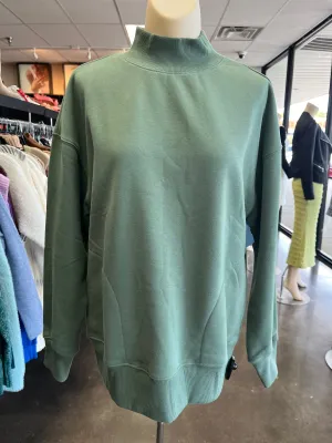 SWEATSHIRT COLLAR by    CLOTHES MENTOR In GREEN, Size: S Silent Mood