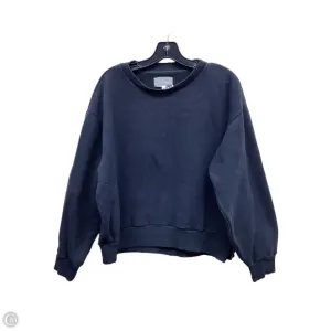 Flexible Fabric Blend Comfortable Coat Sweatshirt Crewneck By Everlane In Black, Size: L