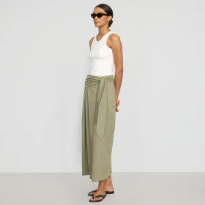 smooth zipper Elke Tie-Waist Maxi Skirt