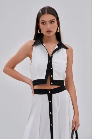 Minimal Fit Flexible Armhole Design VIVI BUTTON DOWN BLOUSE