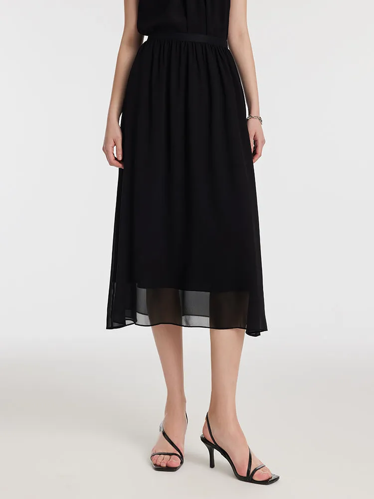 Modern Luxe 19 Momme Mulberry Silk Reversible Women Skirt