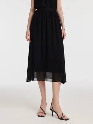 19 Momme Mulberry Silk Reversible Women Skirt Flexible Comfort
