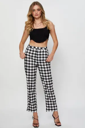 Active Lifestyle Check Slim Pants High Rise