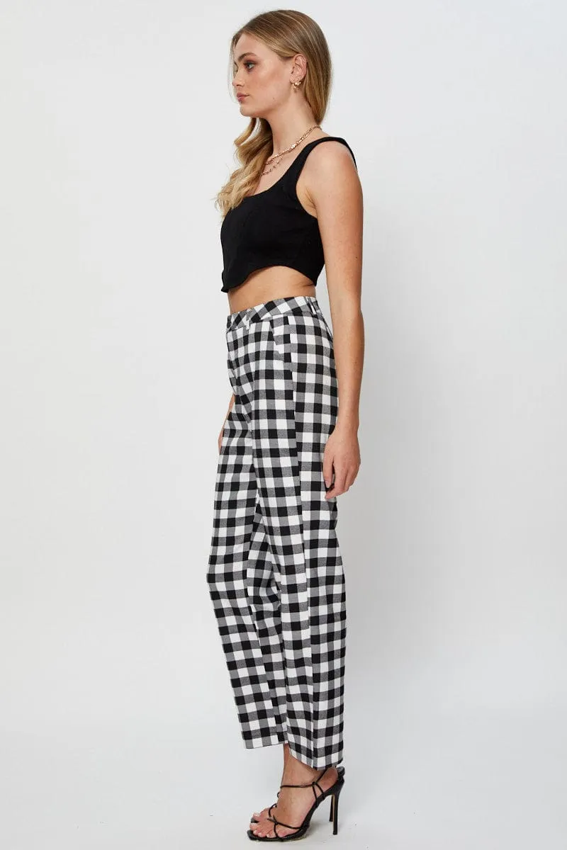 Check Slim Pants High Rise Core Essential