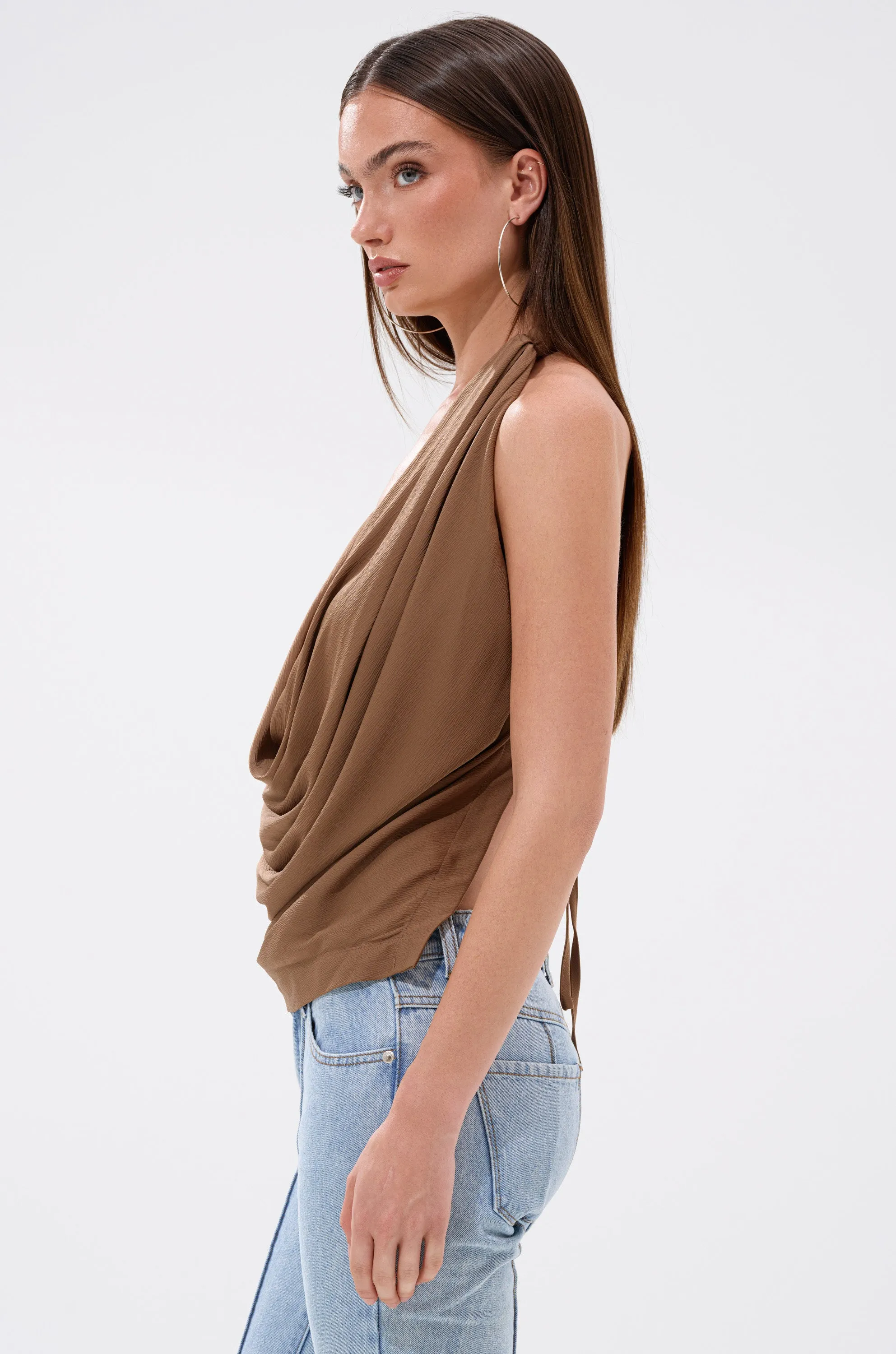 Museum - displayable LEXI SATIN COWL NECK BLOUSE