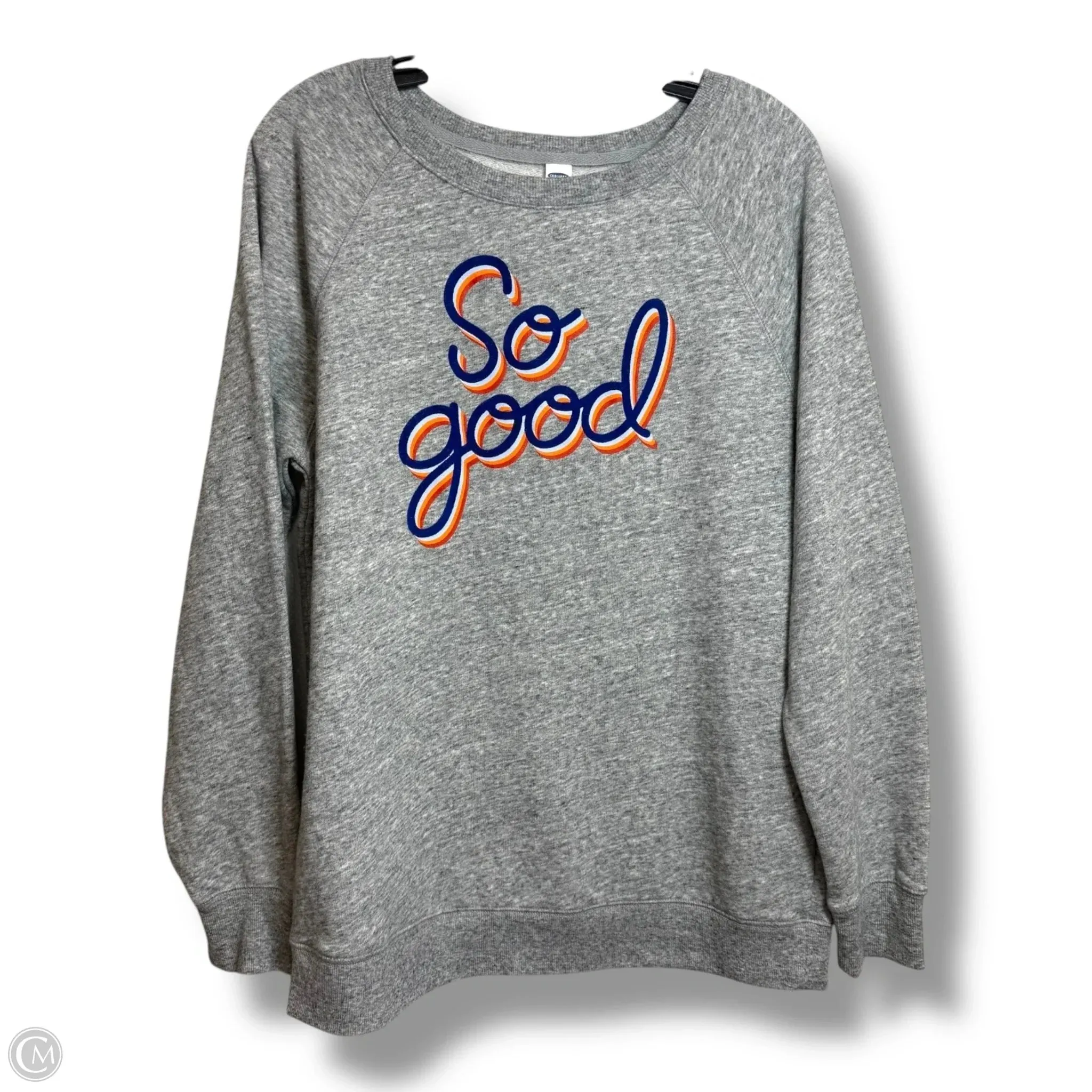 Sweatshirt Crewneck By Old Navy In Grey, Size: M NonRestrictive Design