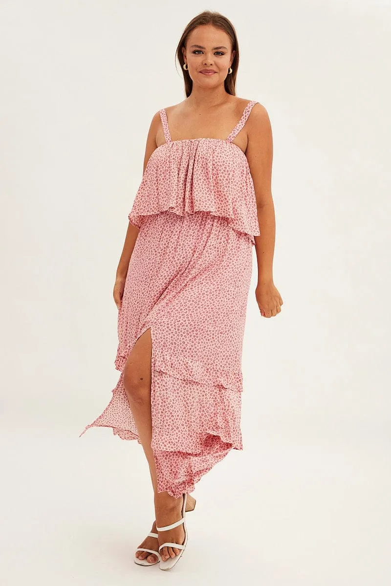 Urban Cool Timeless full-length outfit Red Ruffled Off Shoulder Maxi Dress