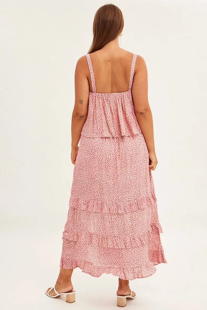 Red Ruffled Off Shoulder Maxi Dress The relaxed fit of this maxi dress offers a casual yet elegant appearance for any occasion
