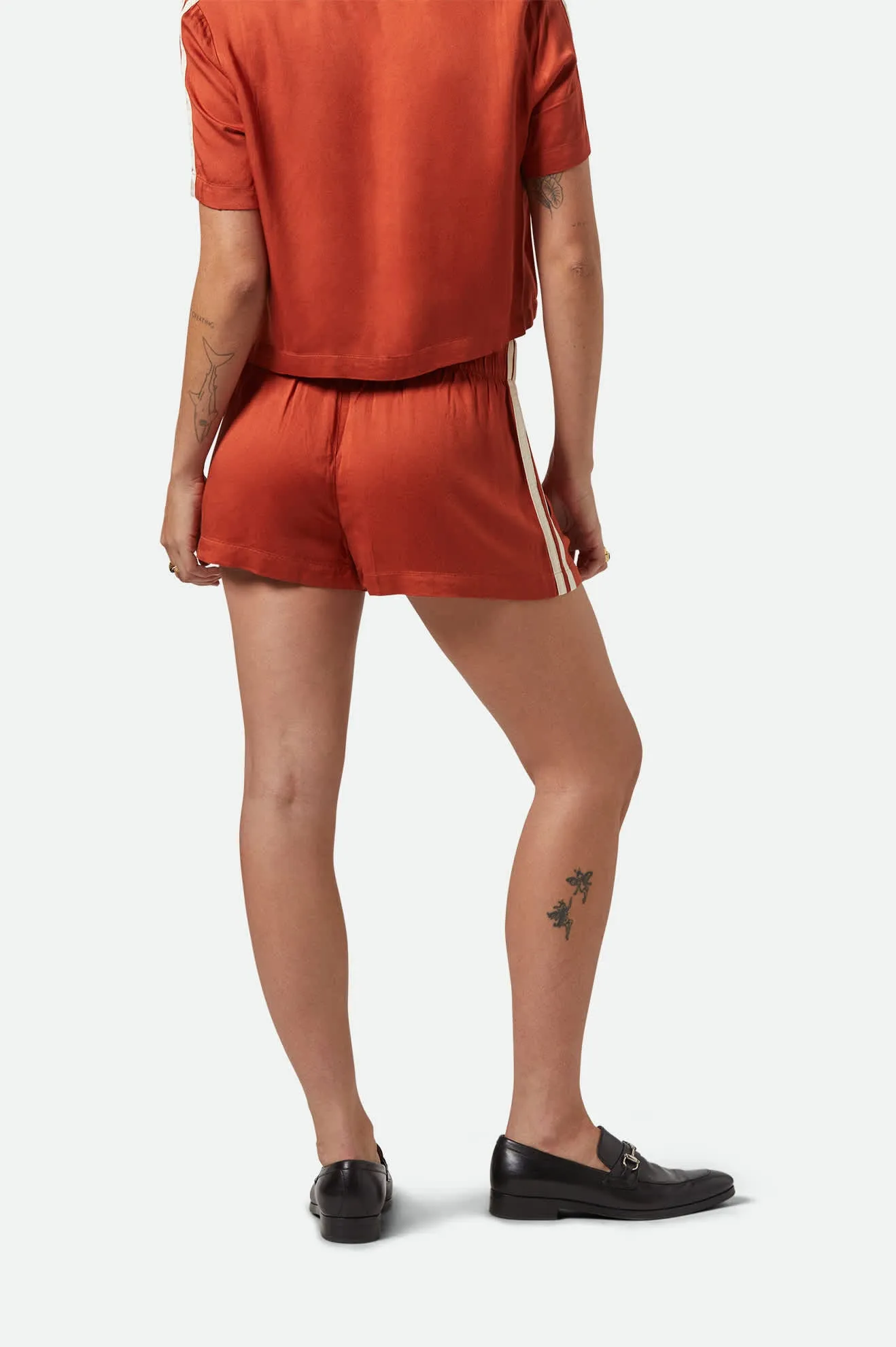AdjustableDrawstring UV Protection Fabric Silky Boxer Short - Burnt Brick