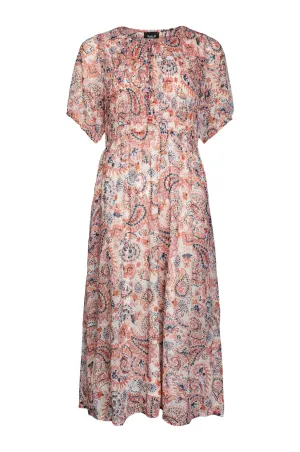 Urban Wear Breezy Fit Dress | Soft Coral Paisley | 8563C1