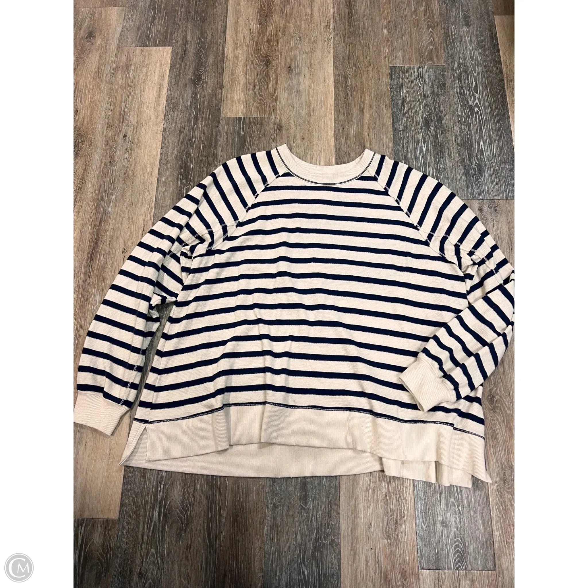 Royal Mode Sweatshirt Crewneck By Aerie In Striped Pattern, Size: Xxl