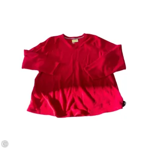 Sweatshirt Crewneck By Tek Gear In Red, Size: 2x PunctureResistant Fabric Teacher Chic