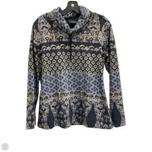 Street Glow Sweatshirt Collar By Susan Graver In Black & Gold, Size: S