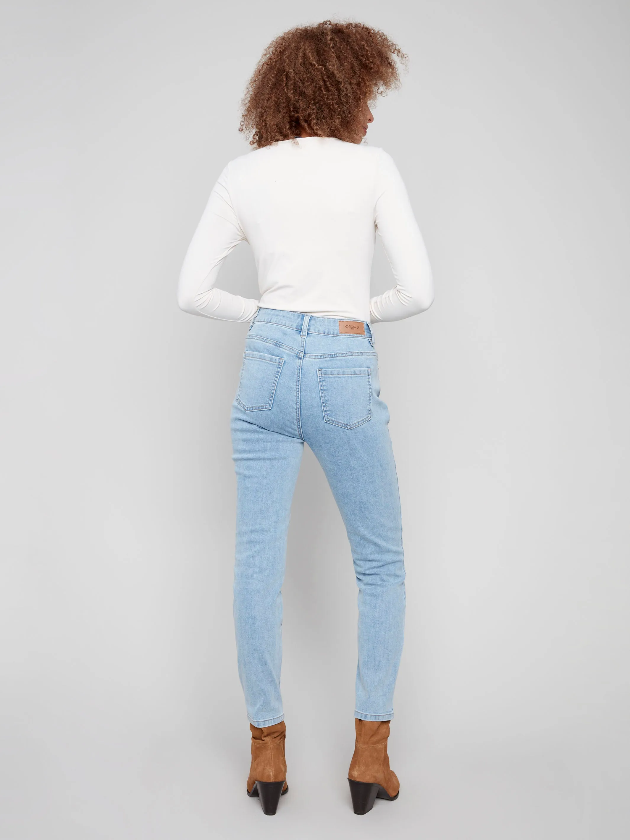 Claudia Slim Leg Jeans - Light Blue Smart Utility