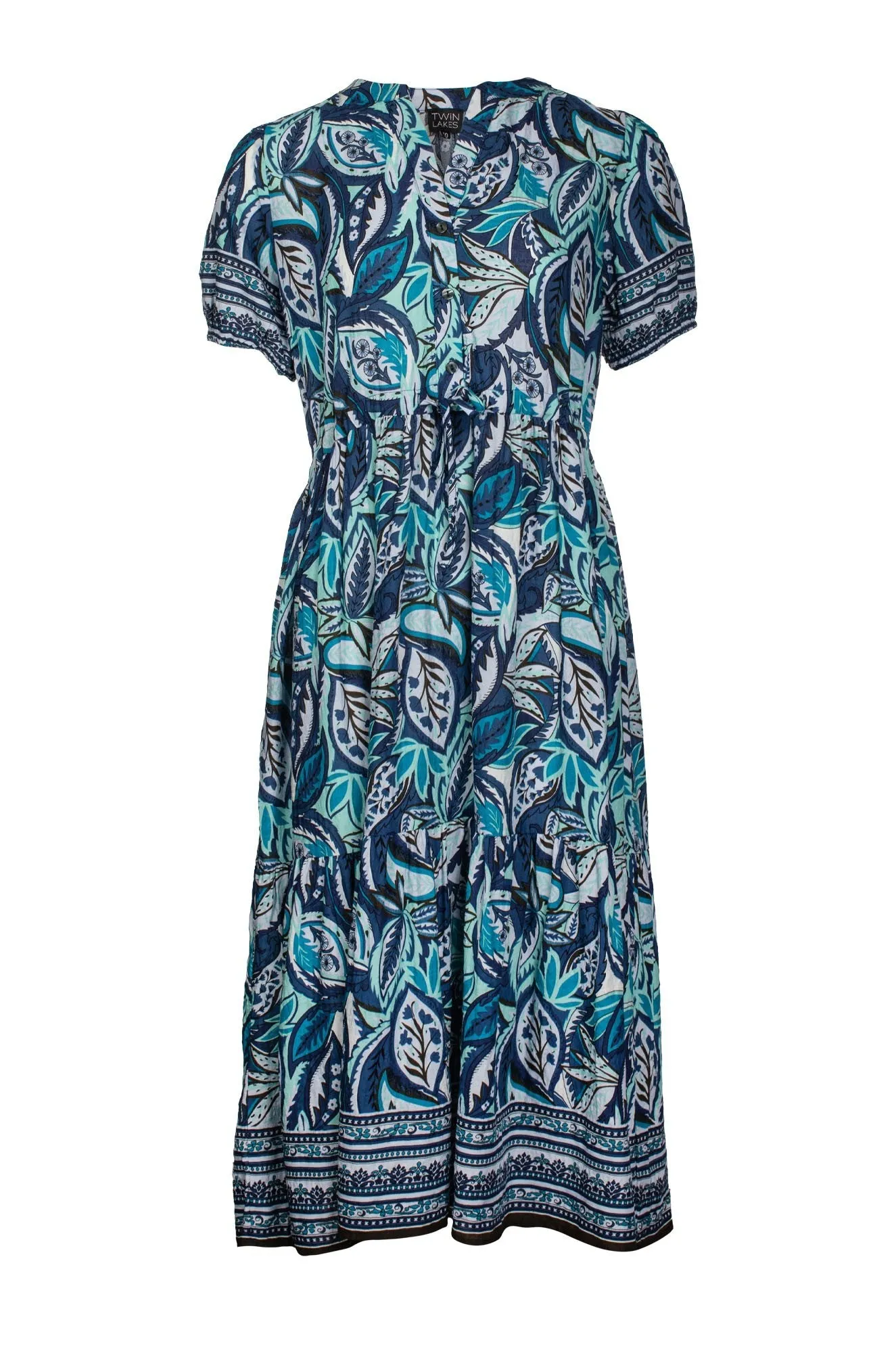 Dress | Indigo Mint Border | 6512C1 MultiPocket System