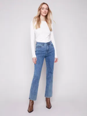 Home Comfort Bold Look Sunny Vibes Charlotte Straight Leg Jeans - Medium Blue