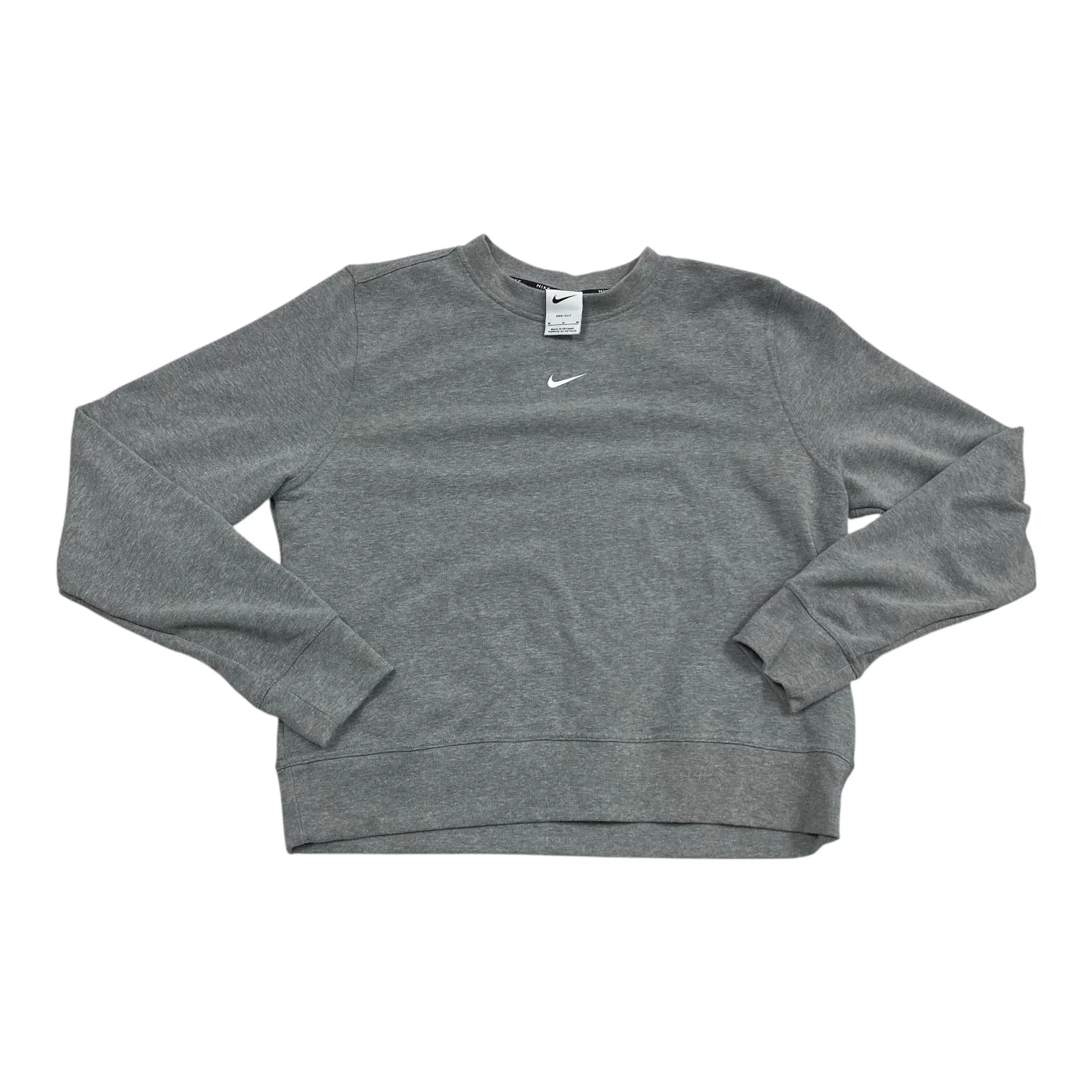 Warm Coat Athletic Sweatshirt Crewneck By Nike Apparel In Grey, Size:M