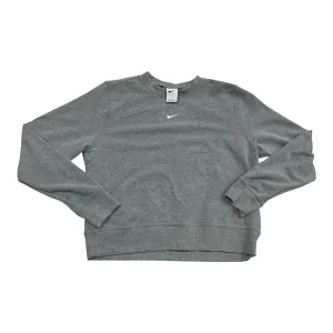 Warm Coat Athletic Sweatshirt Crewneck By Nike Apparel In Grey, Size:M