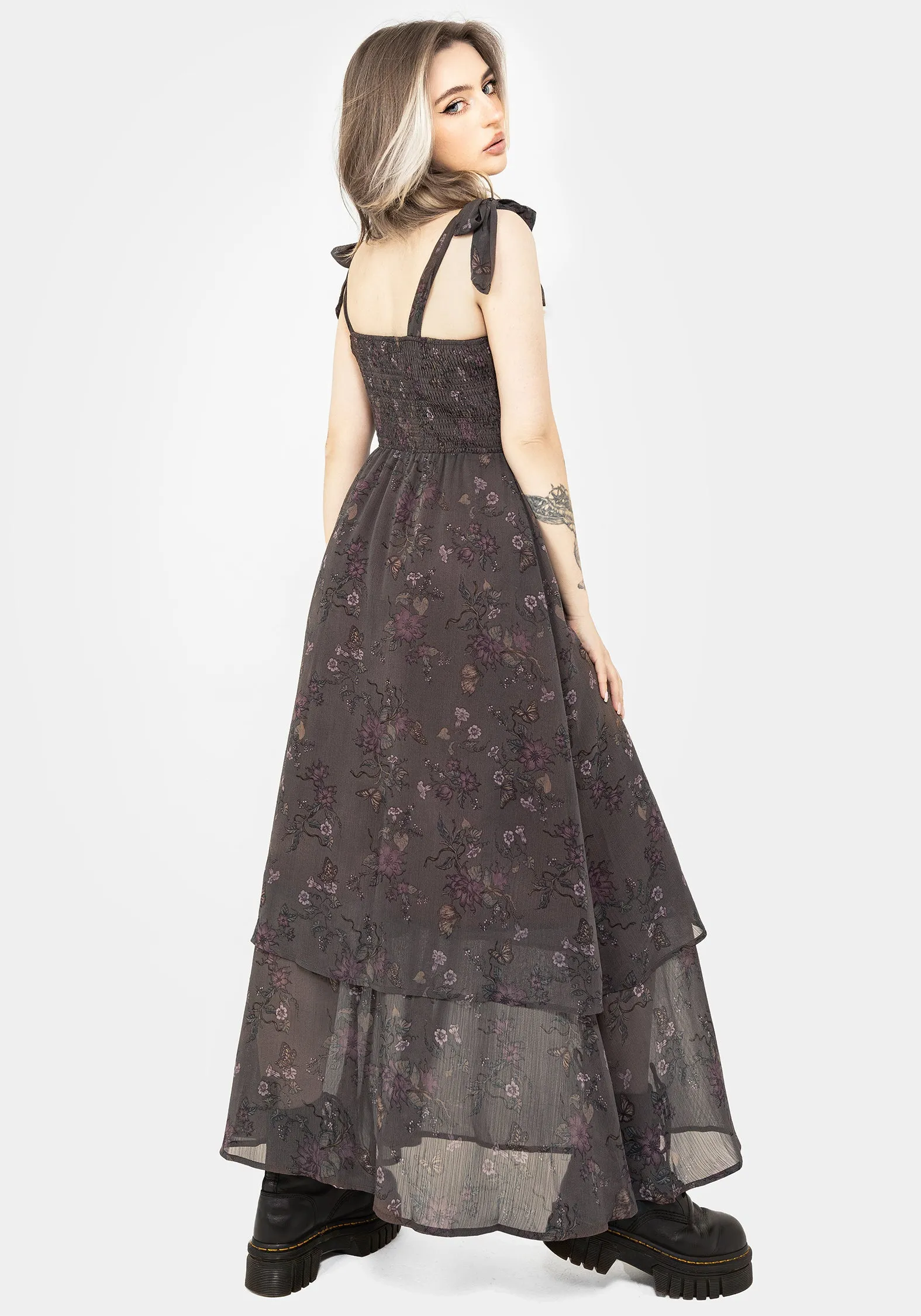 Print Allover Soft draping maxi Arnora Cami Tiered Shirred Bodice Maxi Dress