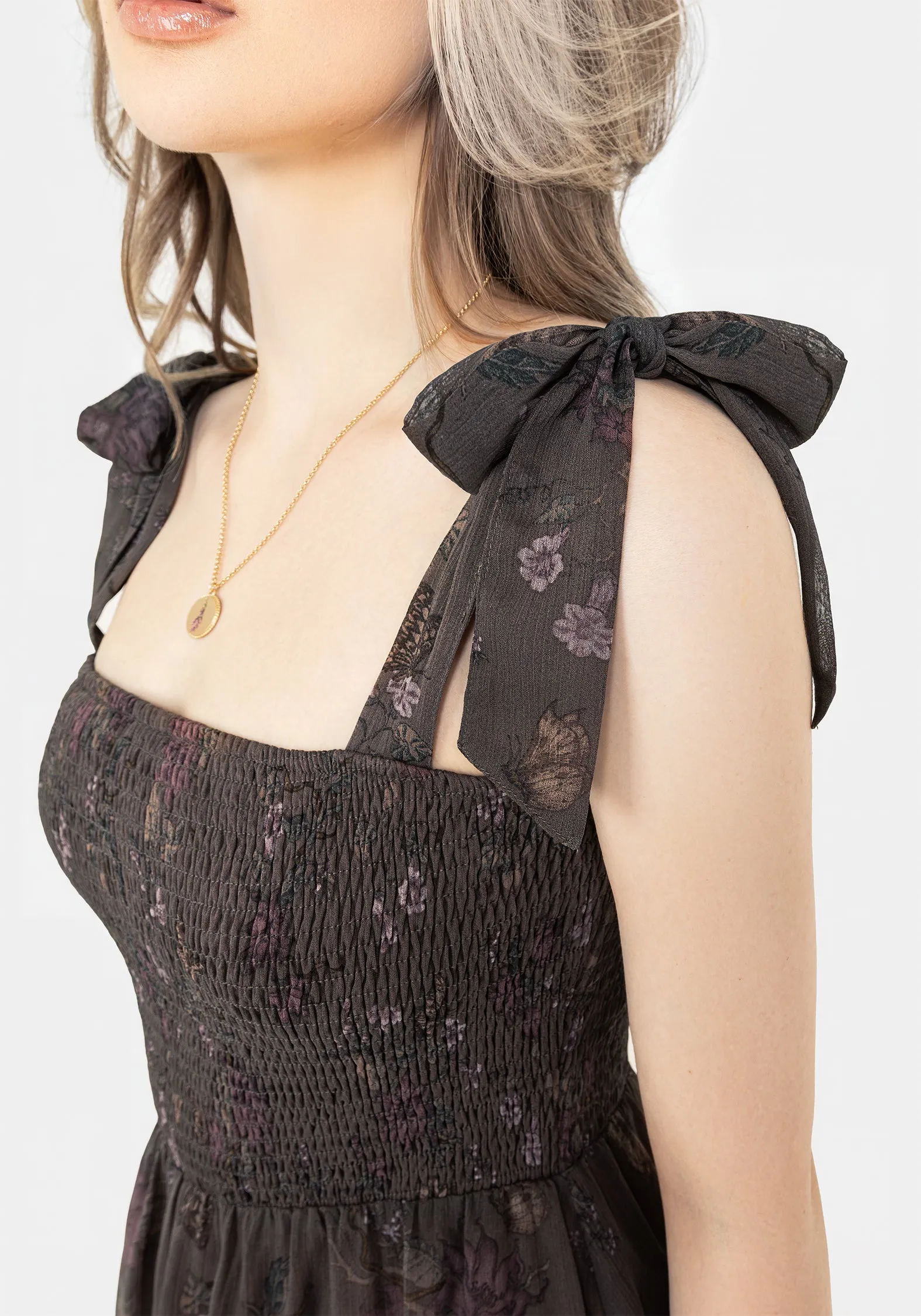 Wild Air Arnora Cami Tiered Shirred Bodice Maxi Dress